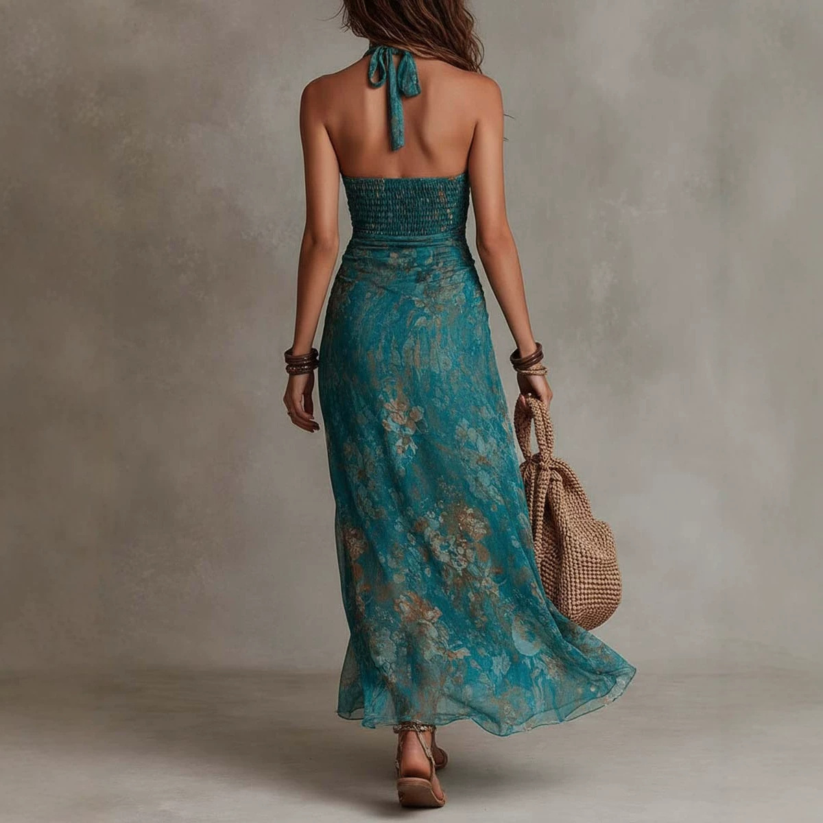Женское платье макси с глубоки – обзор и цена Maxi Dress Halter
