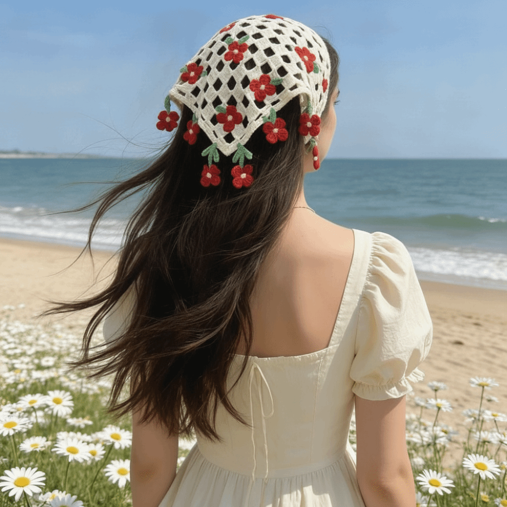 Нежная цветочная вязаная повяз – обзор и цена Headband Summer Knit